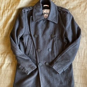 Mens SuperDry Vintage Wool Coat  Size M